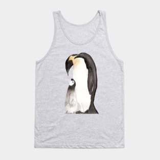 Fathers day gift for father penguin with baby penguin Tank Top